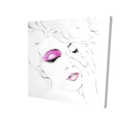 Pink makeup - 12x12 Print on canvas