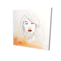 Portrait in watercolor - 12x12 Print on canvas