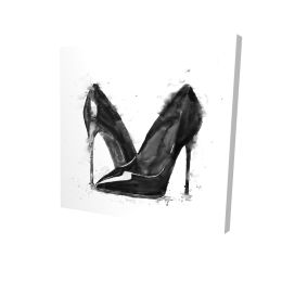 Black high heels shoes - 12x12 Print on canvas