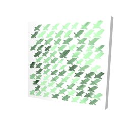 Green pattern x - 12x12 Print on canvas