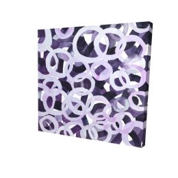 Abstract purple circles - 12x12 Print on canvas