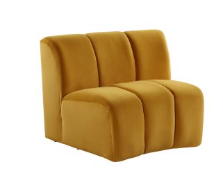 Felicia Modular Chair; Yellow Velvet LV01068