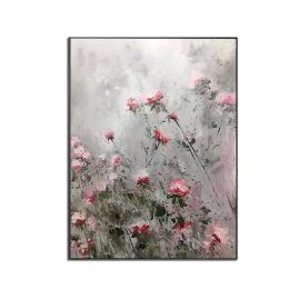 Pure Handmade Palette Knife Flower Canvas Oil Painting Wall Art Canvas Pictures Artwork For Home Decoration Wall Pictures (size: 60x90cm)