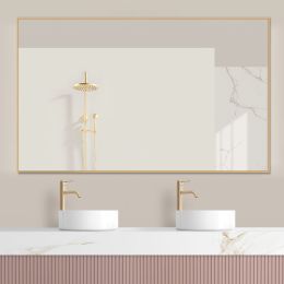 Modern Full-length Bathroom/Vanity Mirror (Color: Gold)