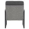 Single Iron Frame Chair Soft Cover Honeycomb Leather Armrest Frame Indoor Leisure Chair