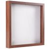Square Shadow Box Picture Frame Linen Background Real Glass Front for Memorabilia;  Scrapbooking;  Keepsake;  12x12